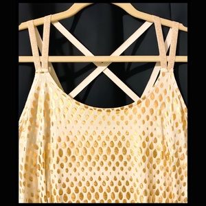 Gold Strappy Tank Top
